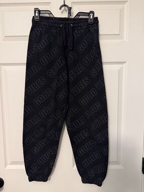Streetwear Society Black 'Good Vibes' Jogger Sweatpants